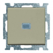 Выключатель с подсветкой, ABB Basic 55 цвет шампань (2006/1 UCGL-93)