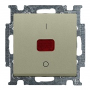 Выключатель с клавишей, 2-полюсный, 20 А, ABB Basic 55 цвет шампань (1020/2 UCK-93)