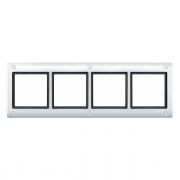 Рамка 4-ая IP44 с винтовым креплением Aquadesign Merten Полярно-белый