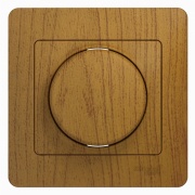 Светорегулятор (диммер) поворотный 300Вт в сборе SE Glossa, дерево дуб