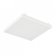 Светодиодный светильник "ВАРТОН" грильято подвесной 588*588*50мм 27 ВТ 6500К с планками для подвеса С РАМКОЙ с функцией аварийного освещения