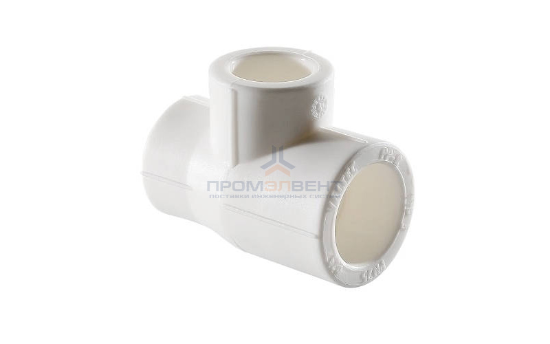 Тройник переходной VALTEC VTp.735 - 75 x 63 x 75 (для полипропиленовых труб под пайку, цвет белый)