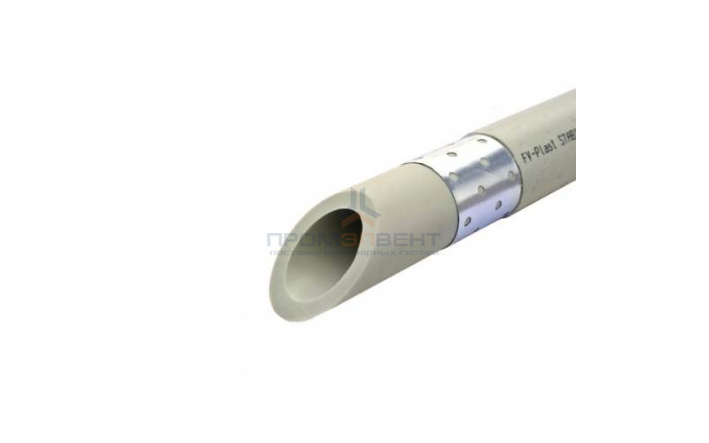 Труба полипропиленовая армированная алюминием FV-Plast STABI - 32×4,8 (PN20, штанга 4м, цв.серый)