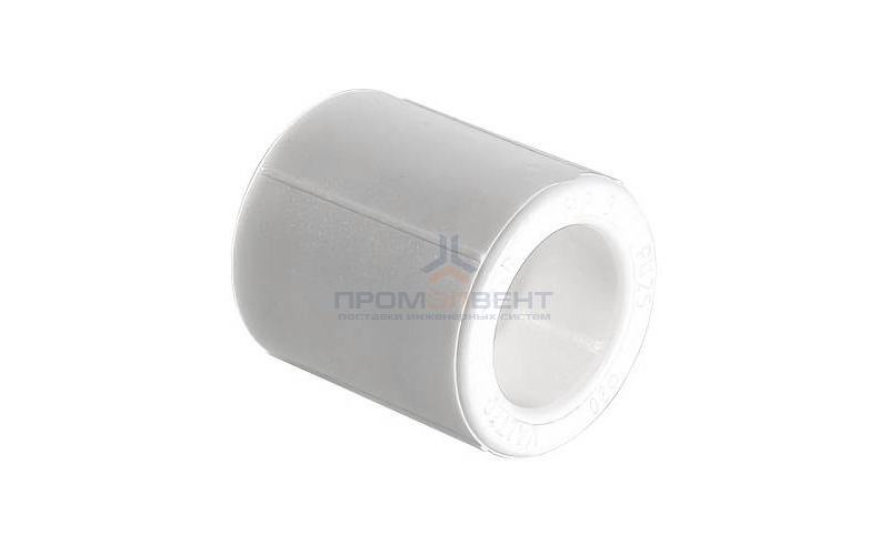 Муфта VALTEC VTp.703 - 25 (для полипропиленовых труб под пайку, цвет белый)