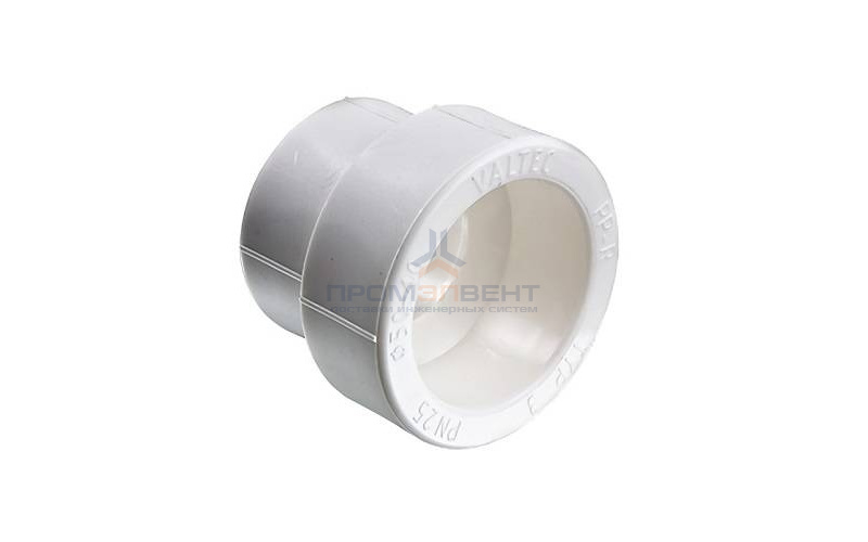 Муфта редукционная VALTEC VTp.705 - 90 x 75 (для полипропиленовых труб под пайку, цвет белый)