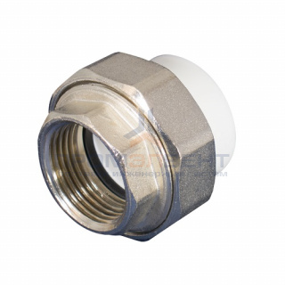 Переход на внутреннюю резьбу разъемный KALDE - 75 x 2"1/2 (для полипропиленовых труб, цвет белый)