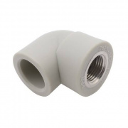 Переход на внутреннюю резьбу угловой FV-Plast - 20 x 1/2" (для полипропиленовых труб, цвет серый)