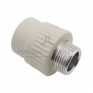 Переход на наружную резьбу FV-Plast - 16 x 1/2" (для полипропиленовых труб, цвет серый)