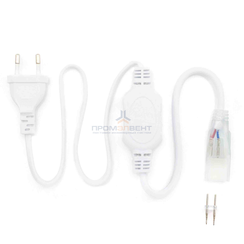 03-110 Шнур питания для одноцветного светодиодного неона мини (8*16.5мм) арт. 10-205/206/207/208/209, 220В, IP65, 800 мм