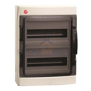 Щиток настен. с дверцей 24мод., IP65, серый, с усил. клеммн.блоком в компл. 2х87308