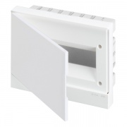ABB Basic E Бокс в нишу 12М белая непрозрачная дверь (c клеммами)